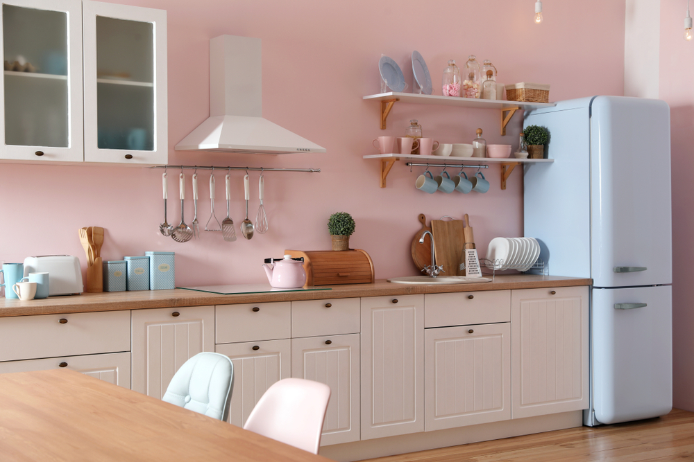 dapur warna pink