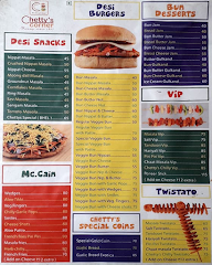 Chetty's Corner menu 1