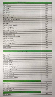 Kamati Paratha Center menu 2