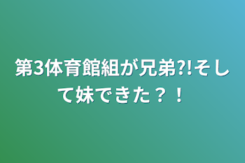 「第3体育館組が兄弟?!そして妹できた？！」のメインビジュアル