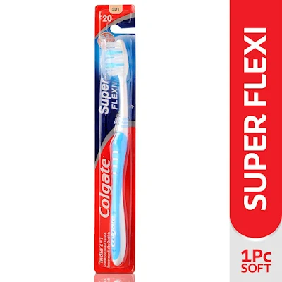 Colgate Super Flexi Medium Toothbrush With Colgate Swarna Vedshakti Toothpaste Free - 1 pcs