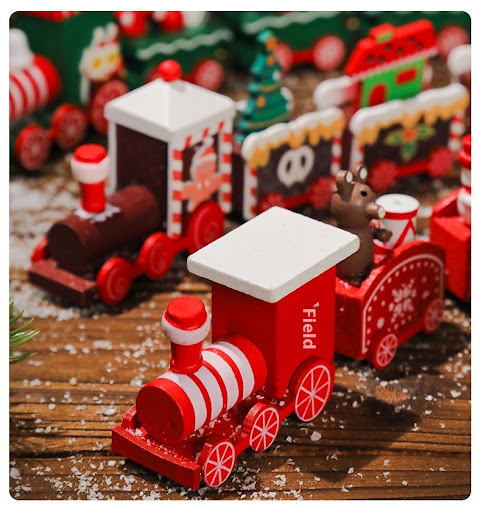 Title 7, Wooden Train Decoration Small Gift Toy. Durable...