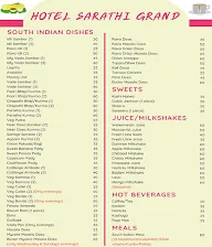 Hotel Sarathi Grand menu 1