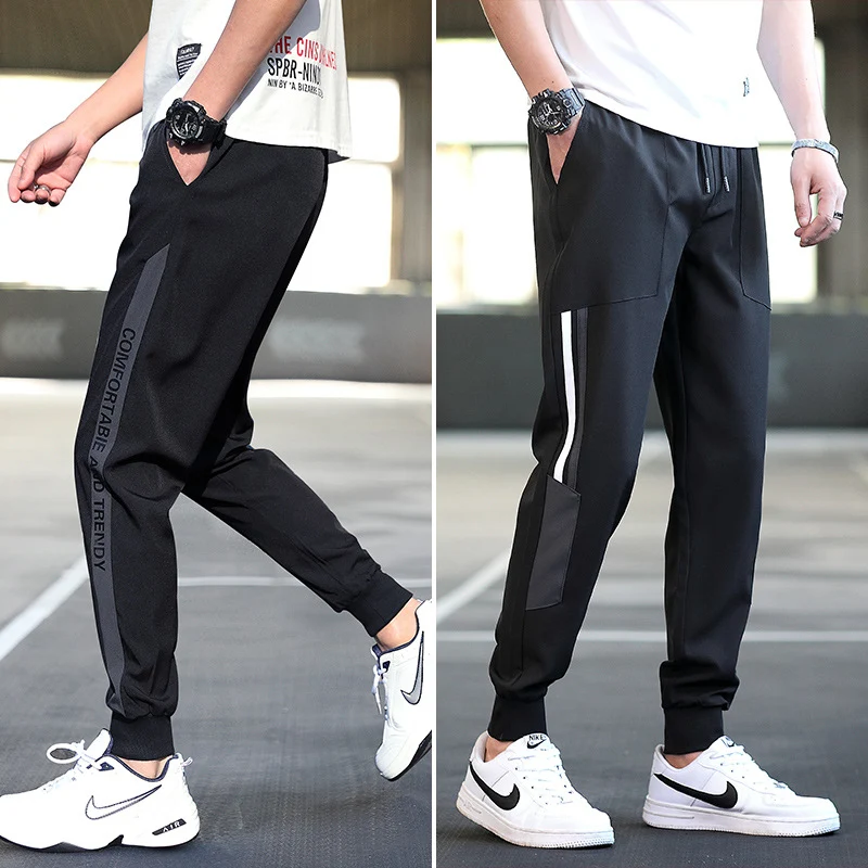 Calças de trabalho casuais soltas até o tornozelo — Conforto e estilo para o dia a dia, perfeitas para o trabalho, liberdade de movimento e look moderno.