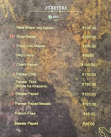 Mayur's Kitchen Delight menu 