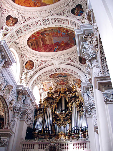 passau-church-pipe-organ.jpg - A classic pipe organ in a church in Passau, Germany, spotted during a Uniworld cruise down the Danube.