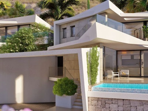 Maison contemporaine avec piscine en bord de mer 1