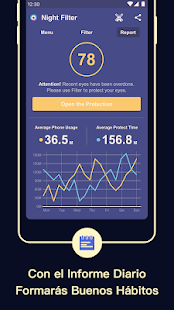 Filtro de Luz Azul: Modo Noche, Protege los Ojos Screenshot