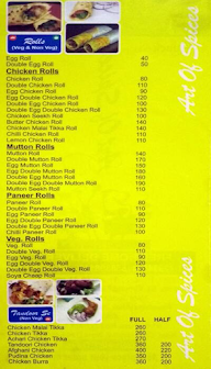 Art Of Spices menu 2