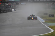 Dutch driver Max Verstappen of Austrian Anglo team Aston Martin Red Bull Racing driving his single-seater RB15 during the 78th edition of the German GP, 11th stage of the Formula 1 world championship, in Hockenheimring Circuit, in Hockenheim, Germany.