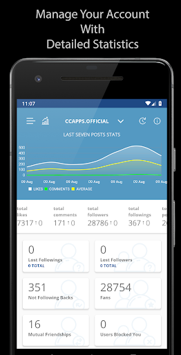 CCGram+ Followers Analyzer for Instagram screenshots 1