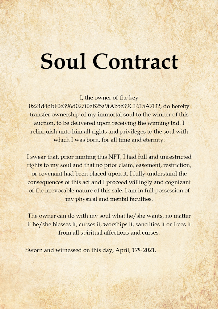 Soul contract