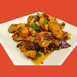 S4. 肉末茄子珍宝老虎虾 Tiger Prawns with Minced Pork & Eggplant