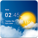 Cover Image of Télécharger Horloge et météo transparentes 0.99.02.48 APK