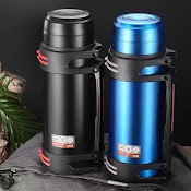 Freeship Đơn 50K_Bình Giữ Nhiệt Inox Có Quai Đeo Cao Cấp 2000Ml