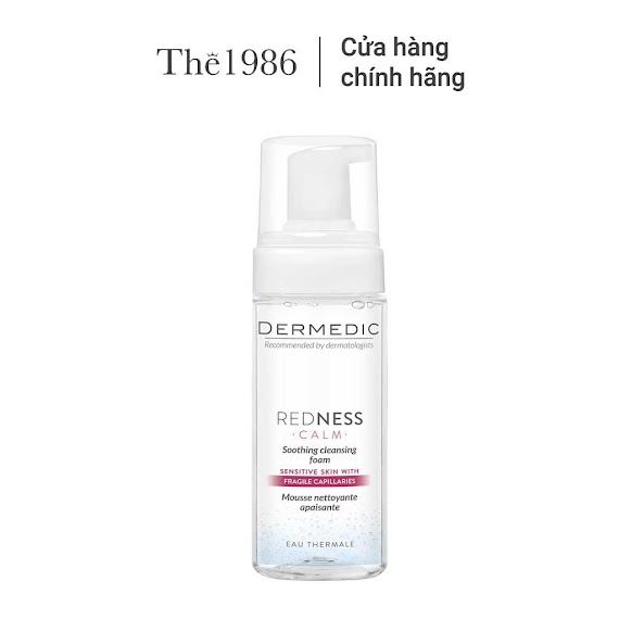 Bọt Rửa Mặt Dành Cho Da Nhạy Cảm Dễ Kích Ứng Dermedic Redness Calm Soothing Cleansing Foam 150Ml