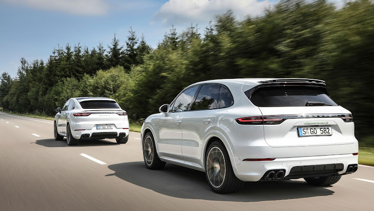 Porsche, the German brand, led the pack with 109 vehicles sold in June. Pictured: Cayenne (foreground) and its Coupe cousin.