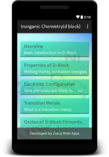 Inorganic Chemistry d block