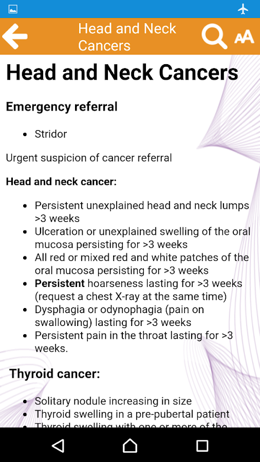   Cancer Referral Guidelines- screenshot 