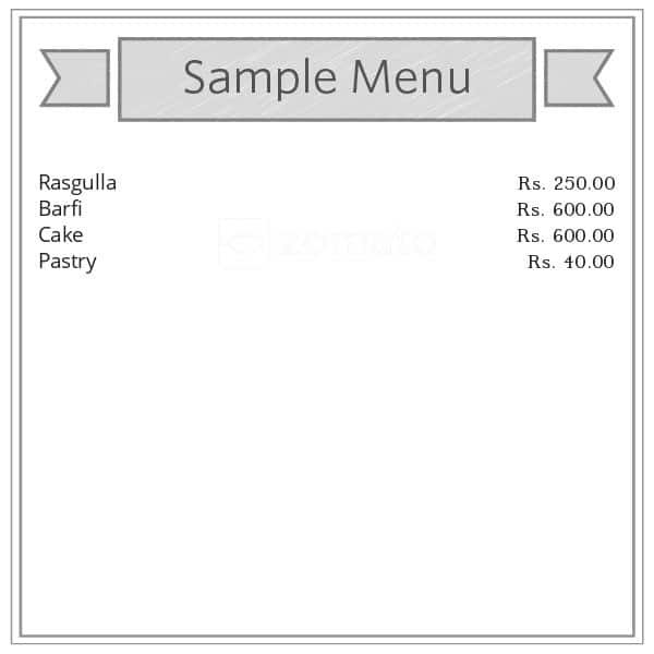 Delhiwala Sweets And Bakers menu 