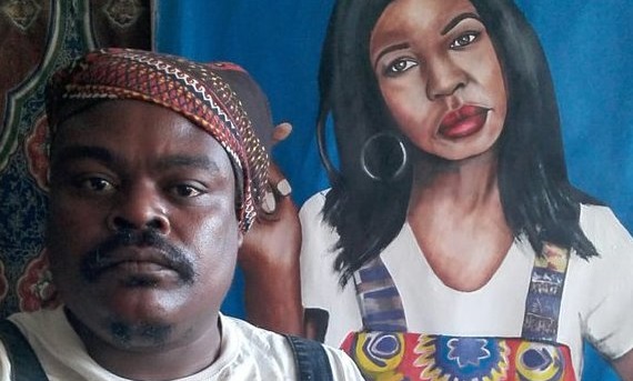 Twitter critics say Rasta's portrait of late actress Thandeka Mdeliswa, who was shot earlier in September, is 'offensive'