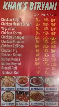 Khan's Biryani menu 2