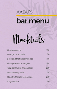 Aabu's Bar & Cafe menu 3