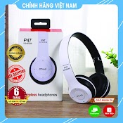 Tai Nghe Chụp Tai Bluetooth P47, Tai Không Dây Có Mic, Có Thẻ Nhớ, Âm Bass Cực Chất, Nghe Nhạc Cực Hay Bảo Hành 6 Tháng