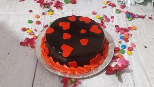 Chocolate Red Heart Cake [500 Grams]