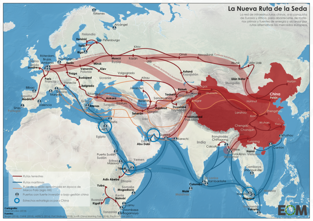 La Nueva Ruta de la Seda de China - Mapas de El Orden Mundial - EOM