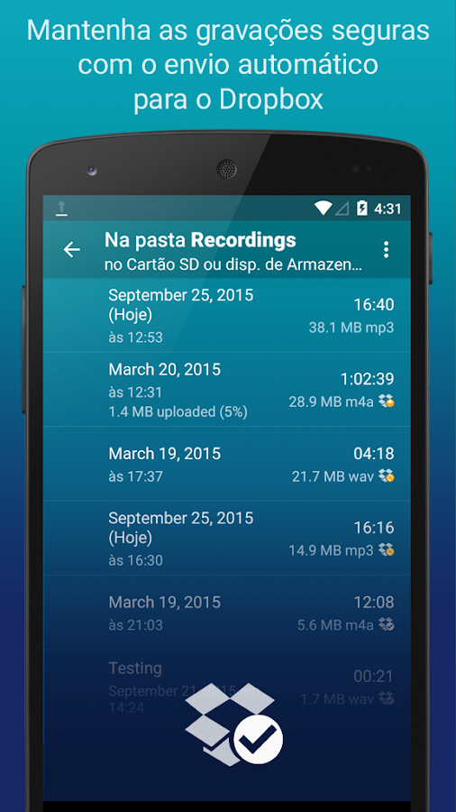 Android Triloko : Baixar - Gravador de Voz Hi-Q MP3 (Pro ...