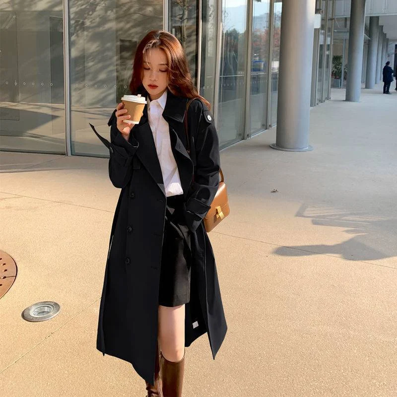 Women's Knee-length Temperament Fashionable Coat, designed for a stylish and sophisticated look. Perfect for staying war