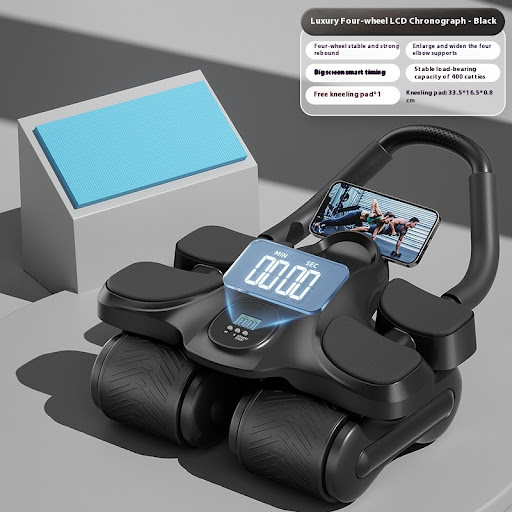 Title 3, Flat Support Four-wheel Abdominal Wheel for eff...