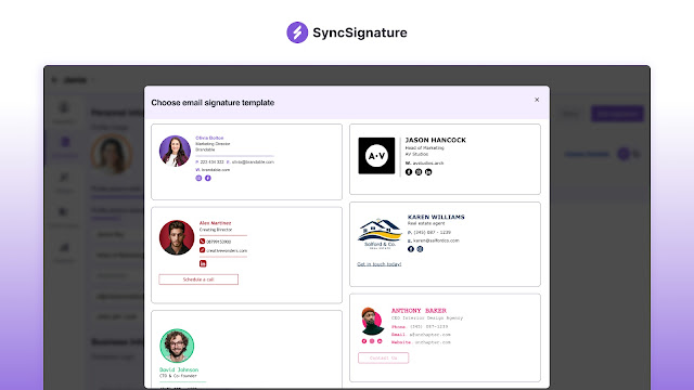 SyncSignature email signature manager screenshot 1