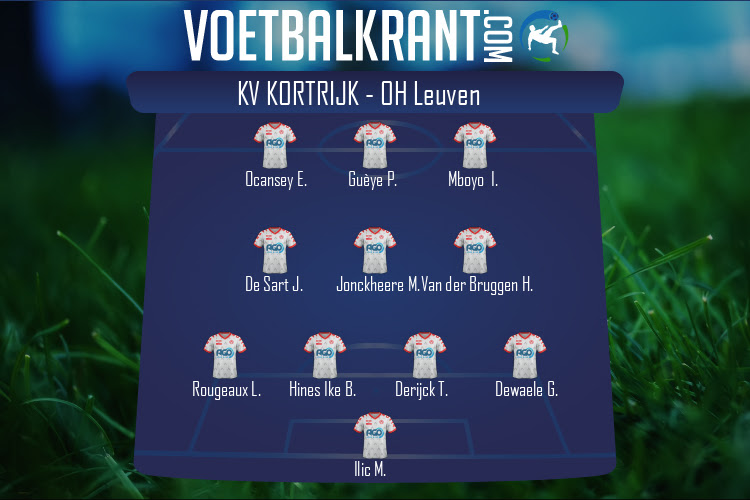 Opstelling KV Kortrijk | KV Kortrijk - OH Leuven (12/12/2020)