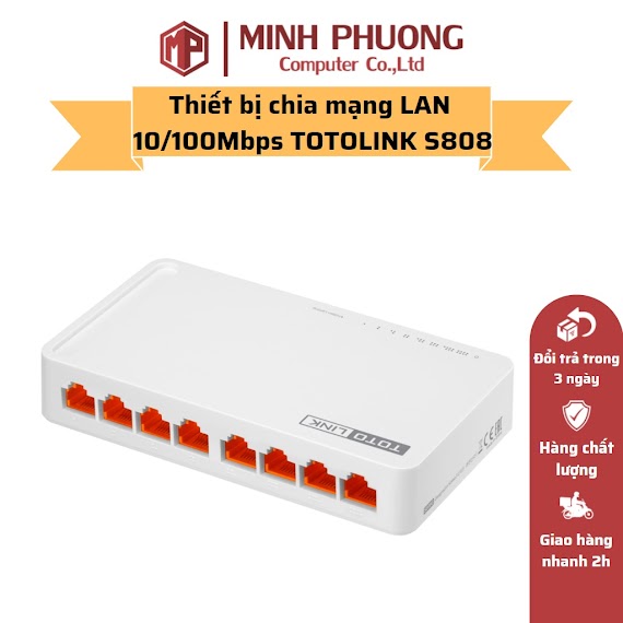 Thiết Bị Chia Mạng Lan 8 Cổng S808 Chính Hãng