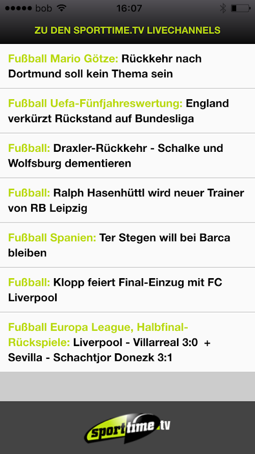 Android application Sporttime.tv App screenshort