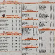 Ninety Degrees The Cake Studio menu 1