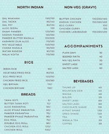 Manvi Foods menu 