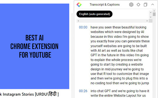 YouTube Captions with ChatGPT