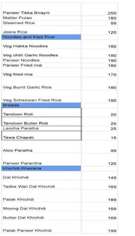 Gandharv Pure Veg menu 1