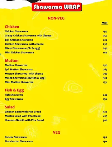 Shawarma Express menu 