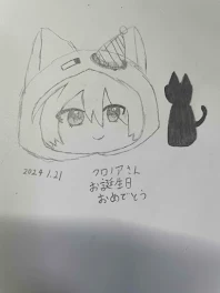 黒い猫の青い人の誕生日