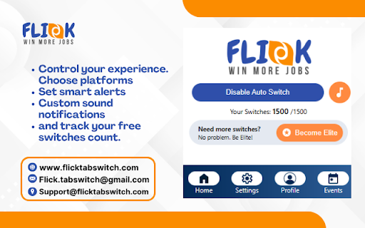Flick - Auto Switch To Freelancer Platforms On New Job Alerts Preview 6