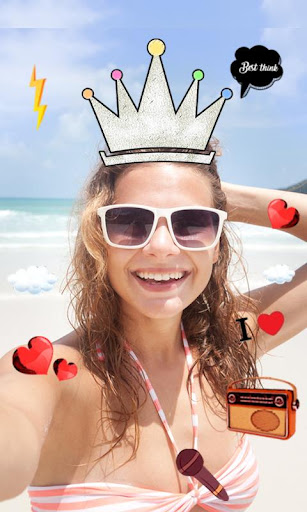 Crown Sunglasses Face Filter for Face Swap