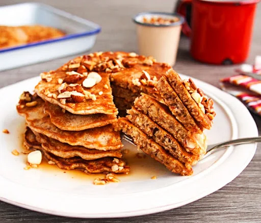 Nutty Love Pancake Stack