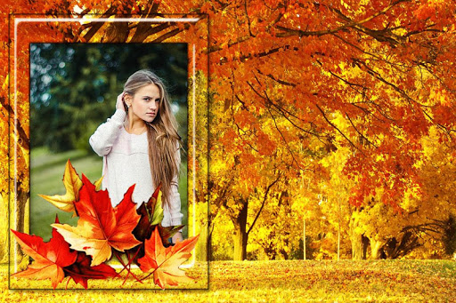 Autumn photo frames