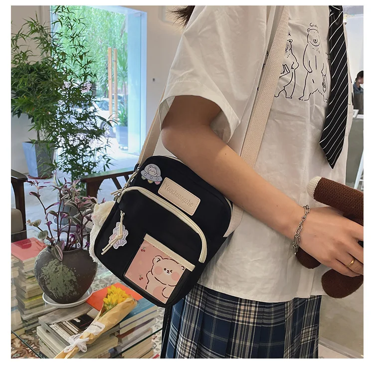 Schattige, transparante schoudertas voor studenten. Creatief en casual, eenvoudig design. Perfect voor dagelijks gebruik en het meenemen van je essentials.