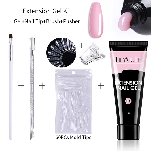 15ml Gel Set za Nadogradnju Noktiju Soak Off UV Akril Jednostavna Primena i Uklanjanje Savršen Manikur