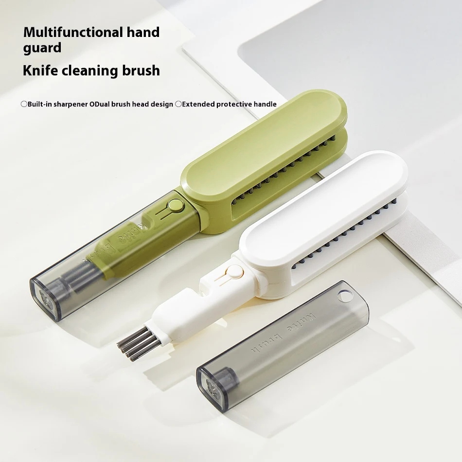 Protetor de mão multifuncional Cortador Escova de limpeza Gadgets de cozinha Corte, limpe e proteja suas mãos com este utensílio prático.